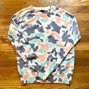 Pastel camo cashmere sweater